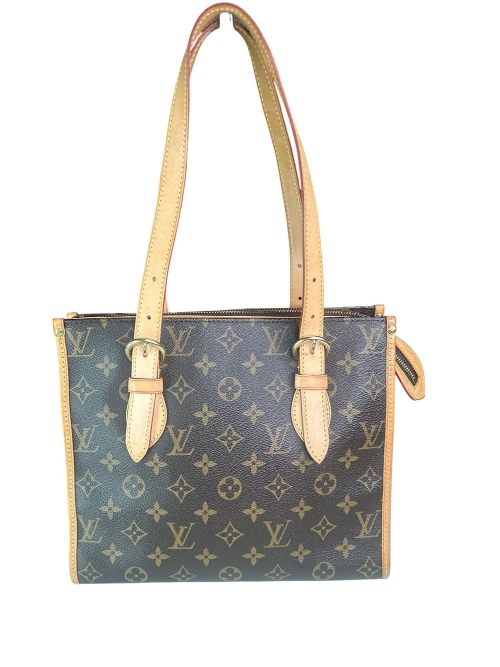 Louis Vuitton Monogram Poppincourt Brown Tote with Vachetta Leather